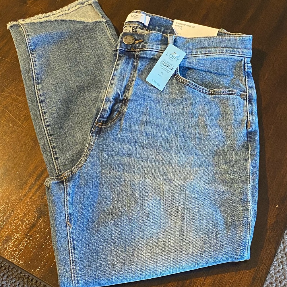LOFT, skinny Jean, Size 12, light wash, petite